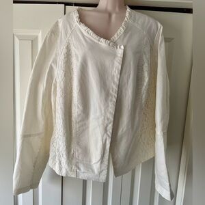 Maurices ivory lace jacket spring plus size 3 3X